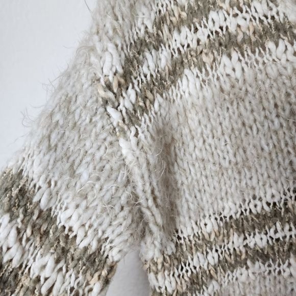 Free People Linus Stripe Pullover Sweater in Natural Combo Women's Size Small - Picture 2 of 10